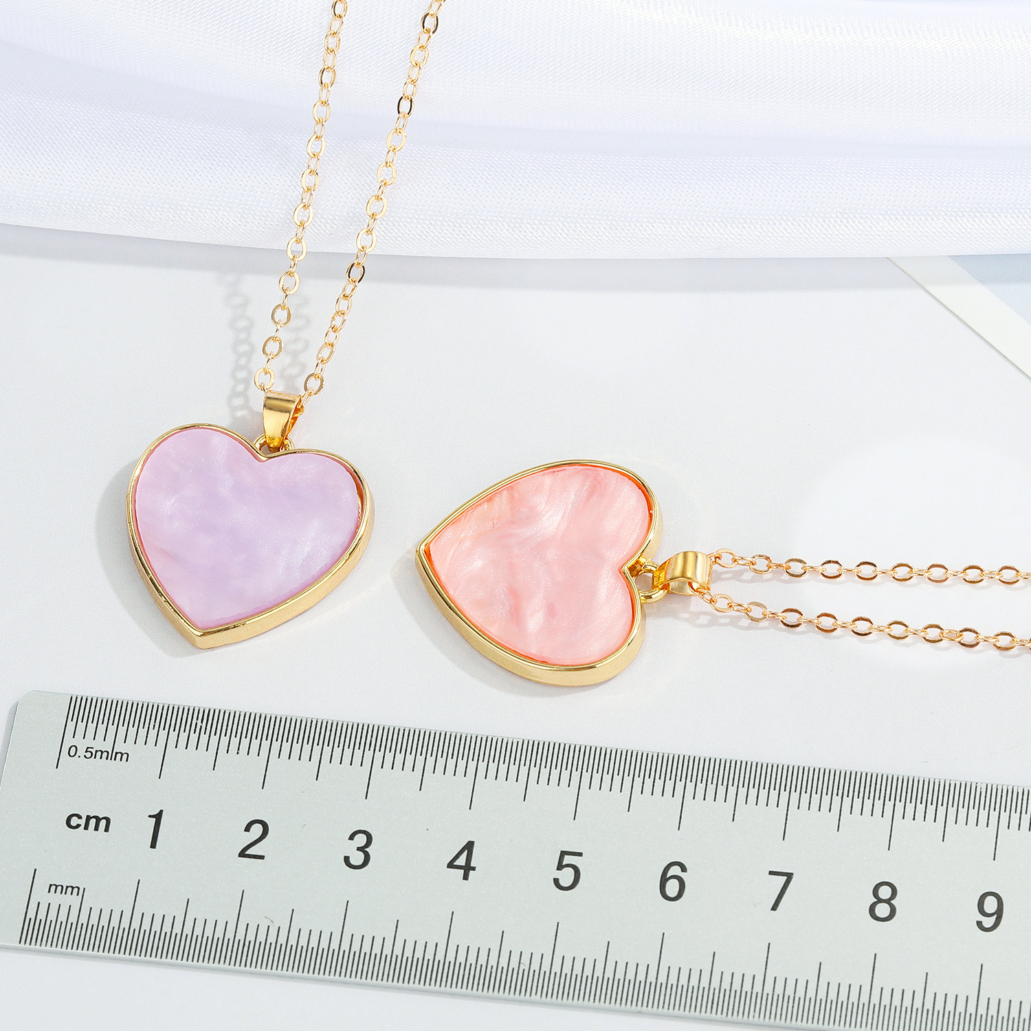 European Cross-Border Sold Jewelry Acetate Love Necklace Simple Ins Style All-Match Love Pendant Cla