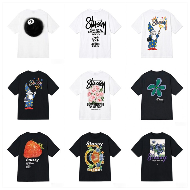 St Foreign Trade Quality American Trendy New Style Cute Short-Sleeved Men's T-Shirt 270g Heavy Cotton Unisex Style