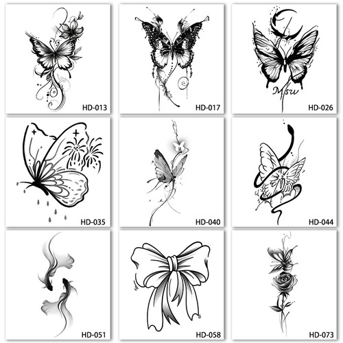 High-end floral herbal tattoo sticker waterproof for women, long-lasting simulation tattoo, non-reflective semi-permanent, arm, clavicle