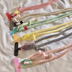 手工編織尼龍掛繩手機殼斜跨長款掛脖繩防丟包包背帶式掛件掛鏈