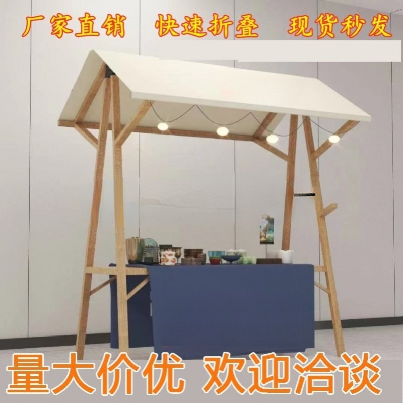 Stall Market Flower Wooden Table Foldable Outdoor Market Night Market Event Shed Display Stand Shopping Mall Stall Display Other