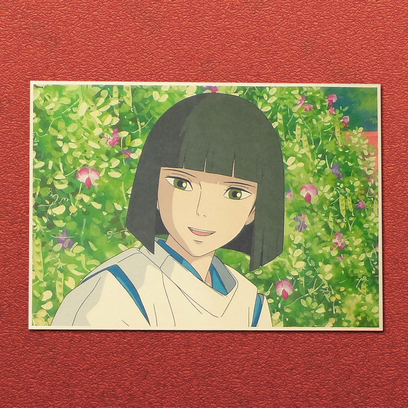 千と千尋の神隠し宮崎駿アニメーションクラフト紙ポスター装飾絵画寮カフェフォトフレーム壁ステッカー|undefined