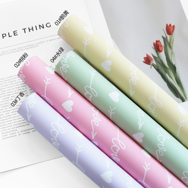 Papel de embalaje para flores de fábrica de fiestas, para San Valentín, impermeable, al por mayor