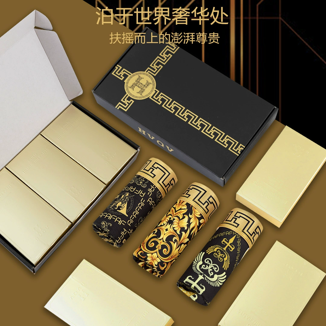 Мужское нижнее белье из ледяного шелка, черное золото, роскошное высококачественное спортивное антибактериальное дышащее нижнее белье для мальчиков, трусы-боксеры