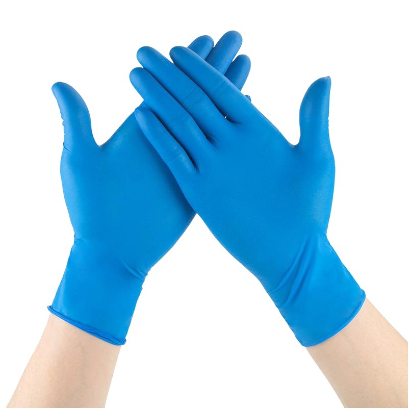 Guantes de nitrilo desechables sin polvo, antideslizantes blancos superprotectores, guantes de nitrilo de protección duradera para las tareas del hogar de laboratorio