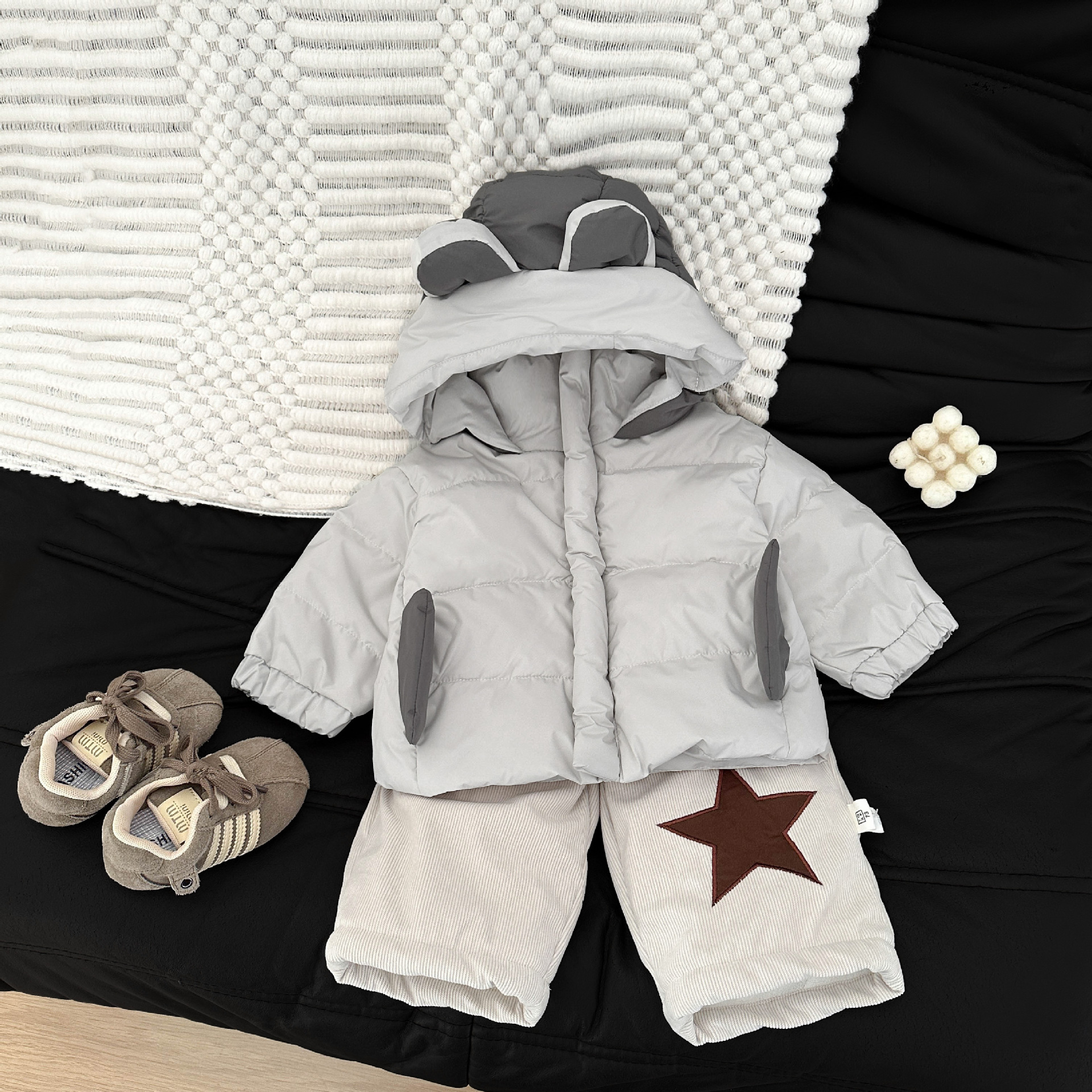 Invierno para niños, nueva ropa coreana para bebés, lindos bebés encapuchados, chaqueta de invierno, chaqueta cálida de invierno.
