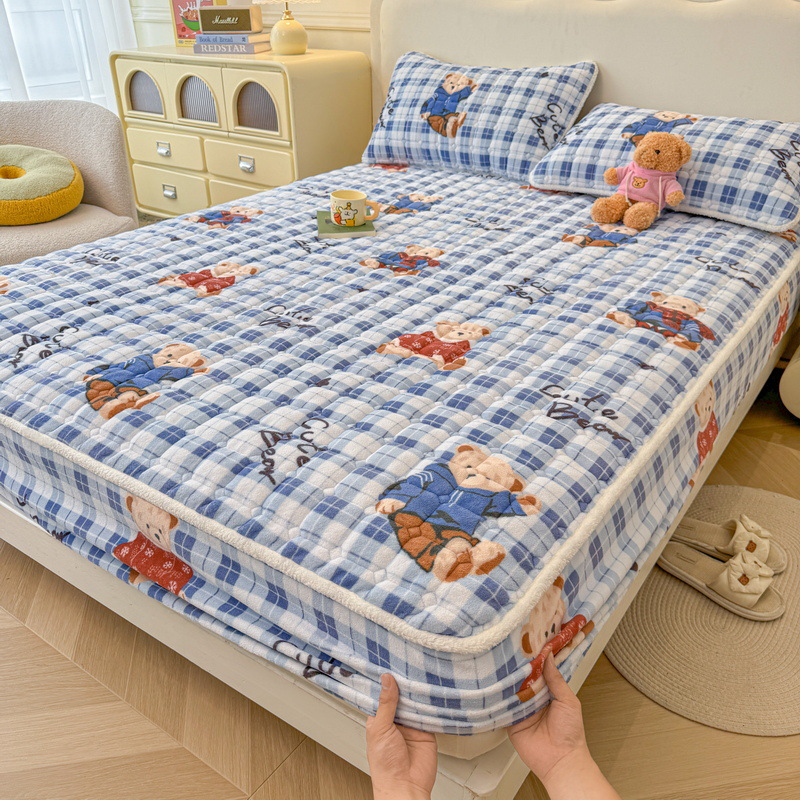 Clase A nuevo tipo de cama de algodón de leche caliente, cama de invierno más gruesa, colchón de cama de algodón caliente, cojín de algodón más cama de algodón