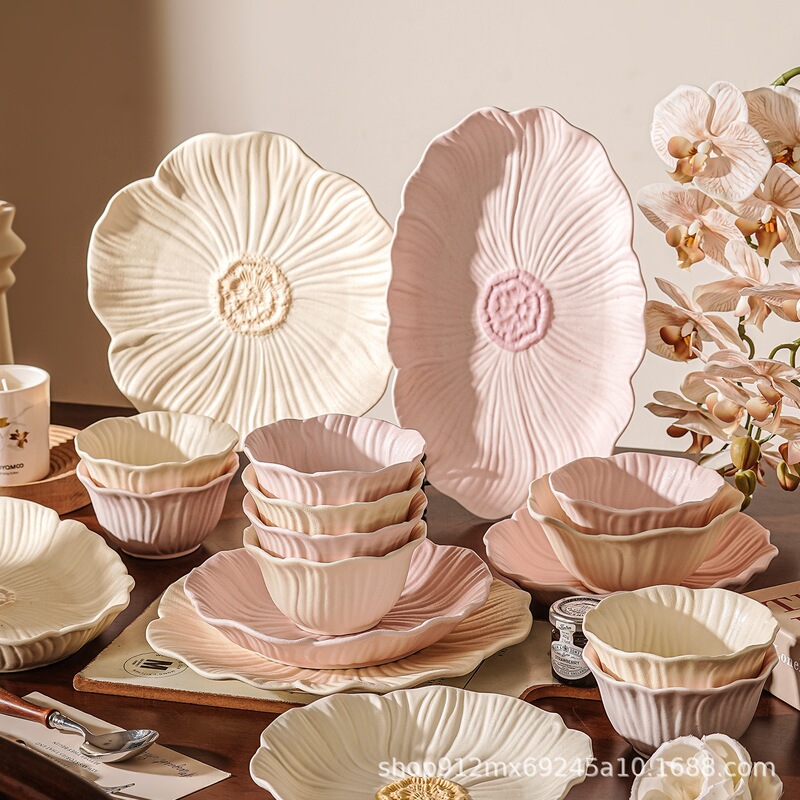 2026 New Cross-Border Matte Underglaze Ceramic Household Tableware Set, Bowls, Plates, Cups, and Saucers, Exquisite and Aesthetically Pleasing, Simple Design 2026 New Cross-Border Matte Underglaze Ceramic Household Tableware Set, Bowls, Plates, Cups, and Saucers, Exquisite and Aesthetically Pleasing, Simple Design
