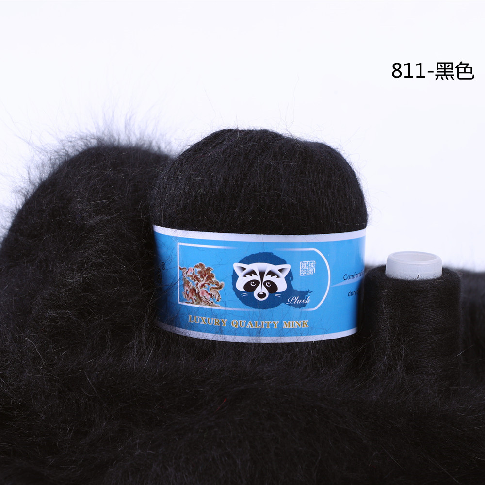 Venta Directa de fábrica medio grueso tejido a mano de lana de visón de lana Bola de lana tejida al por mayor de bricolaje bola de lana gran cantidad de descuento