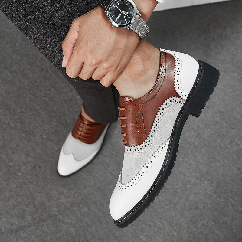 Otoño nuevos zapatos de cuero casuales de hombre 46 talla de negocios de hombre de moda casuales retro coreana zapatos de cuero pequeños