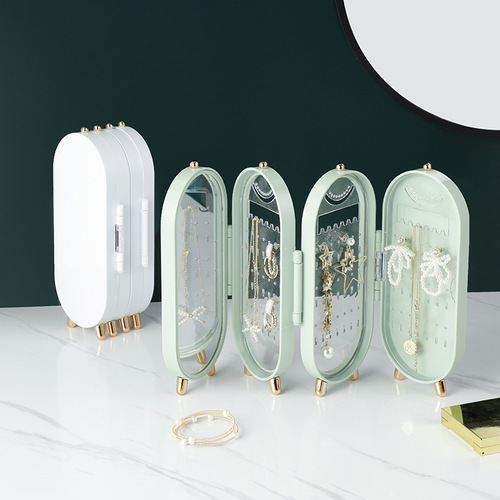 Self-designed screen folding jewelry box, necklace earrings and earrings stand, cross-border jewelry display stand