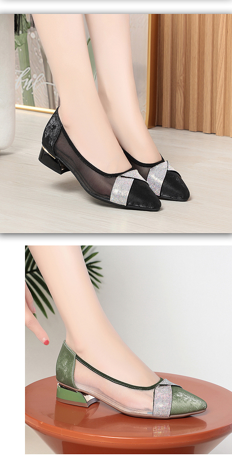 Sandal cao gót nữ đính đá lấp lánh phong cách Hàn Quốc — Màu be chi tiết 7