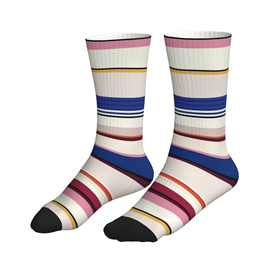 跨境POD数码印花长筒色轮印花运动男女袜子Socks亚马逊希音