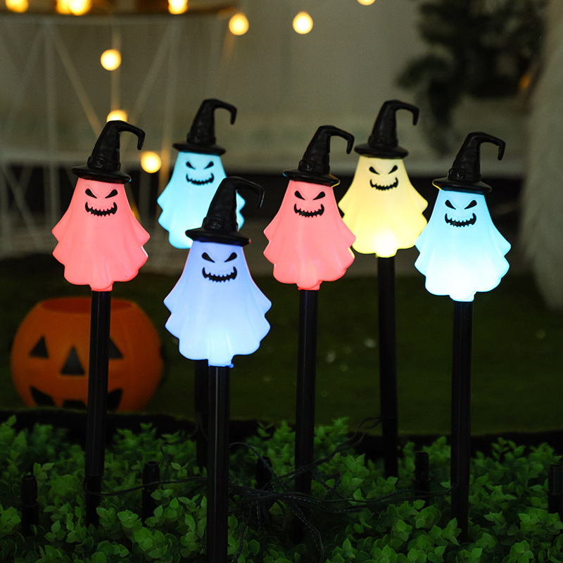 国境を越えた新型ハロウィーンカボチャ床ランプ屋外防水太陽エネルギー装飾ランプ庭園配置雰囲気ランプ列|undefined