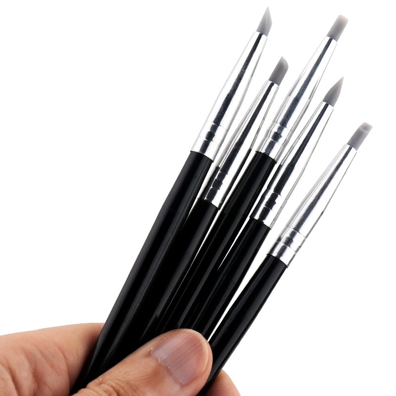 Набор из 5 предметов с мягким наконечником, резиновая ручка, мягкая глина, производство своими руками для удаления отпечатков пальцев и отпечатков рук, инструменты для ручной работы из масляной глины, гончарные инструменты