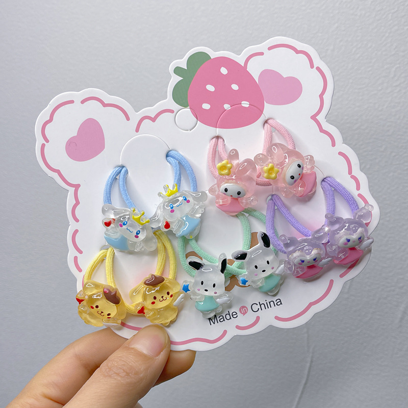 3cm 작은원형머리끈 [아이스윙 산리오] 혼합색상