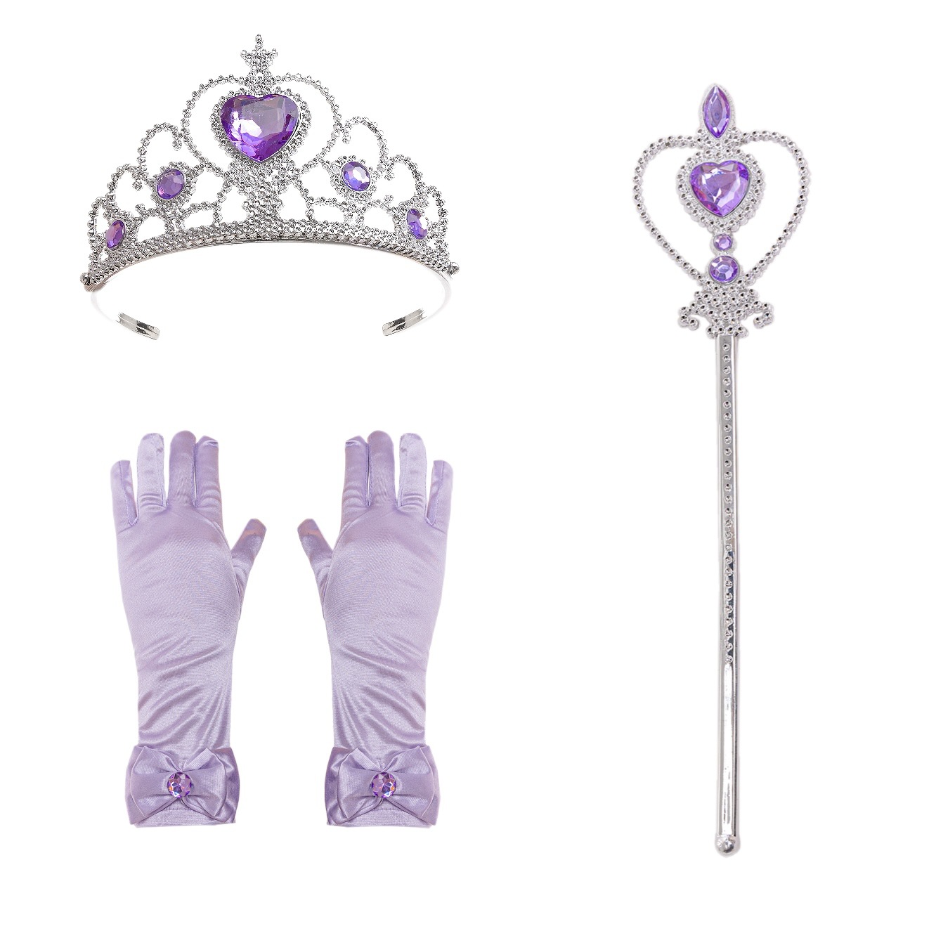 Comercio exterior niña sirena princesa vestido guantes Aisha princesa corona cetro Halloween sirena princesa corona