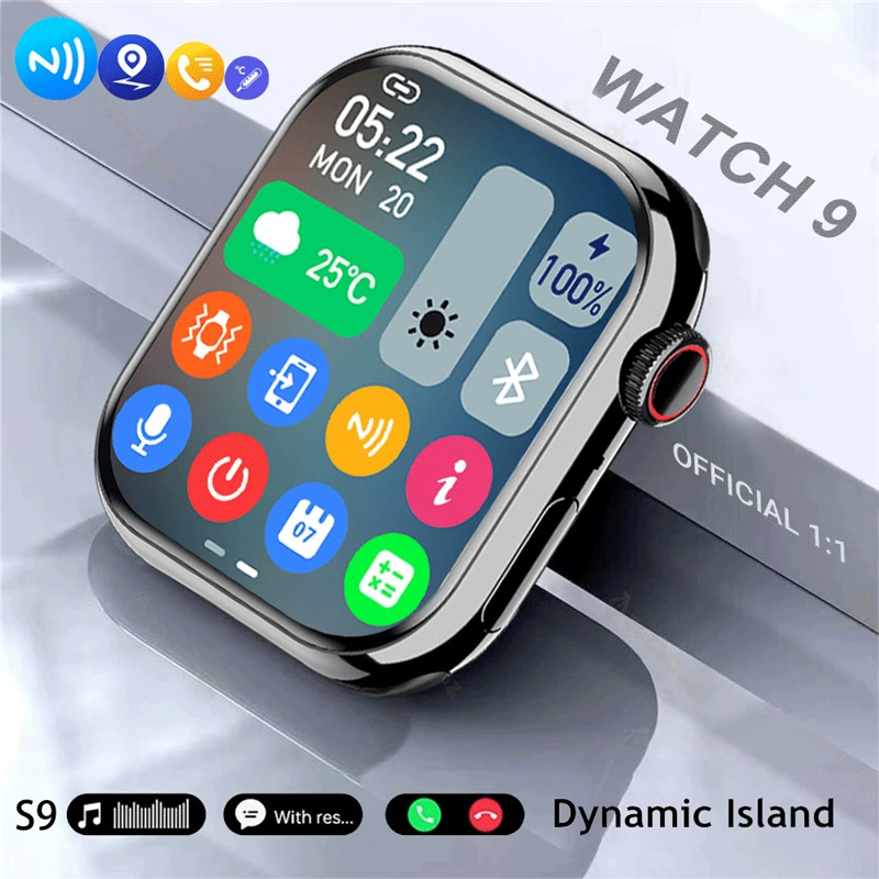 Умные часы Huaqiangbei S9 PROMAX Bluetooth вызов, мониторинг пульса и давления, счетчик шагов, фабричное предложение