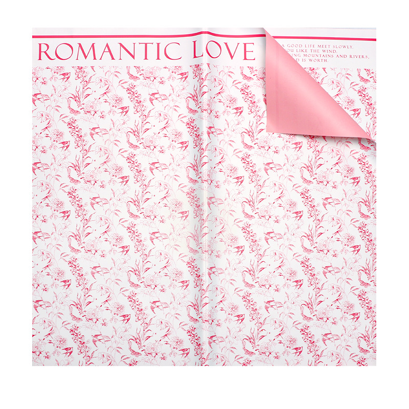 Huaxi verde tiempo floral papel de embalaje floral red película impermeable florista ramo de flores regalos papel de embalaje floral