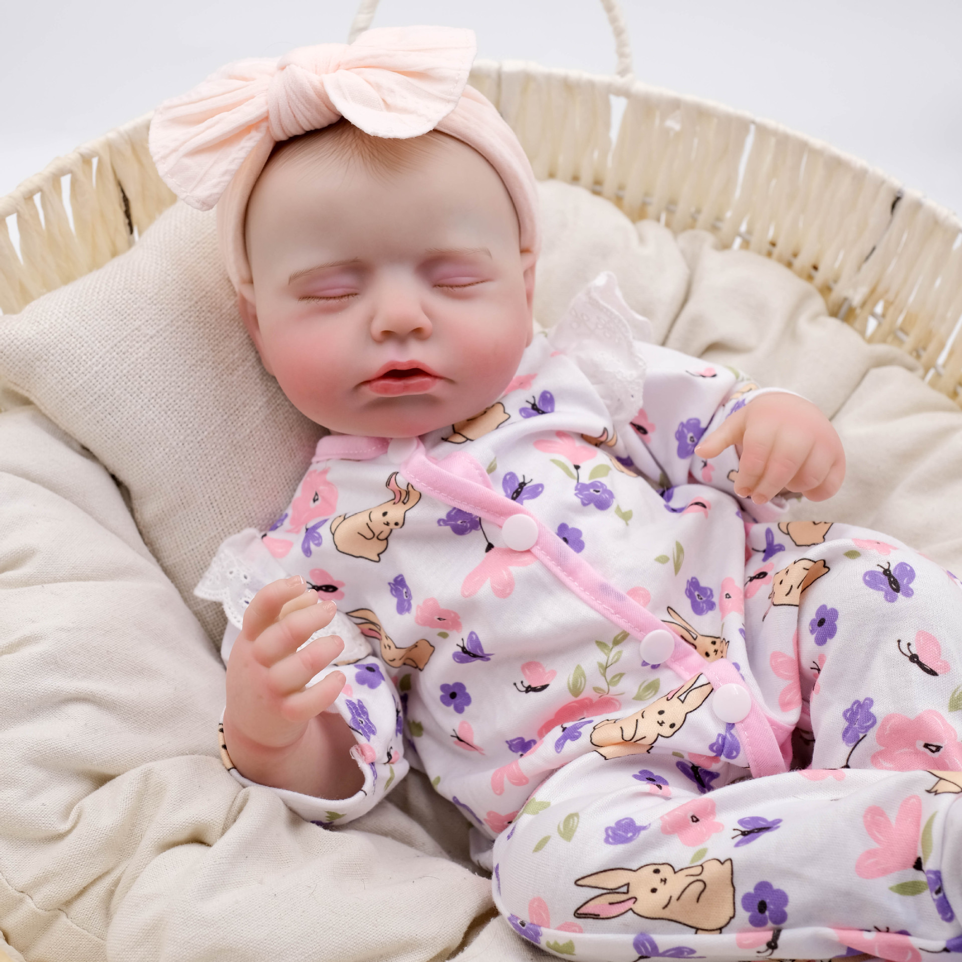 49 cm simulación de muñeca de bebé renacido 3D piel realista bebé
