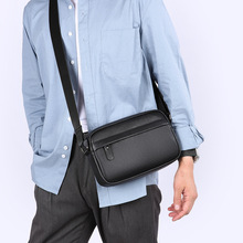 2025新款男士斜挎包真皮单肩包头层牛皮商务时尚男包小方手拎包-