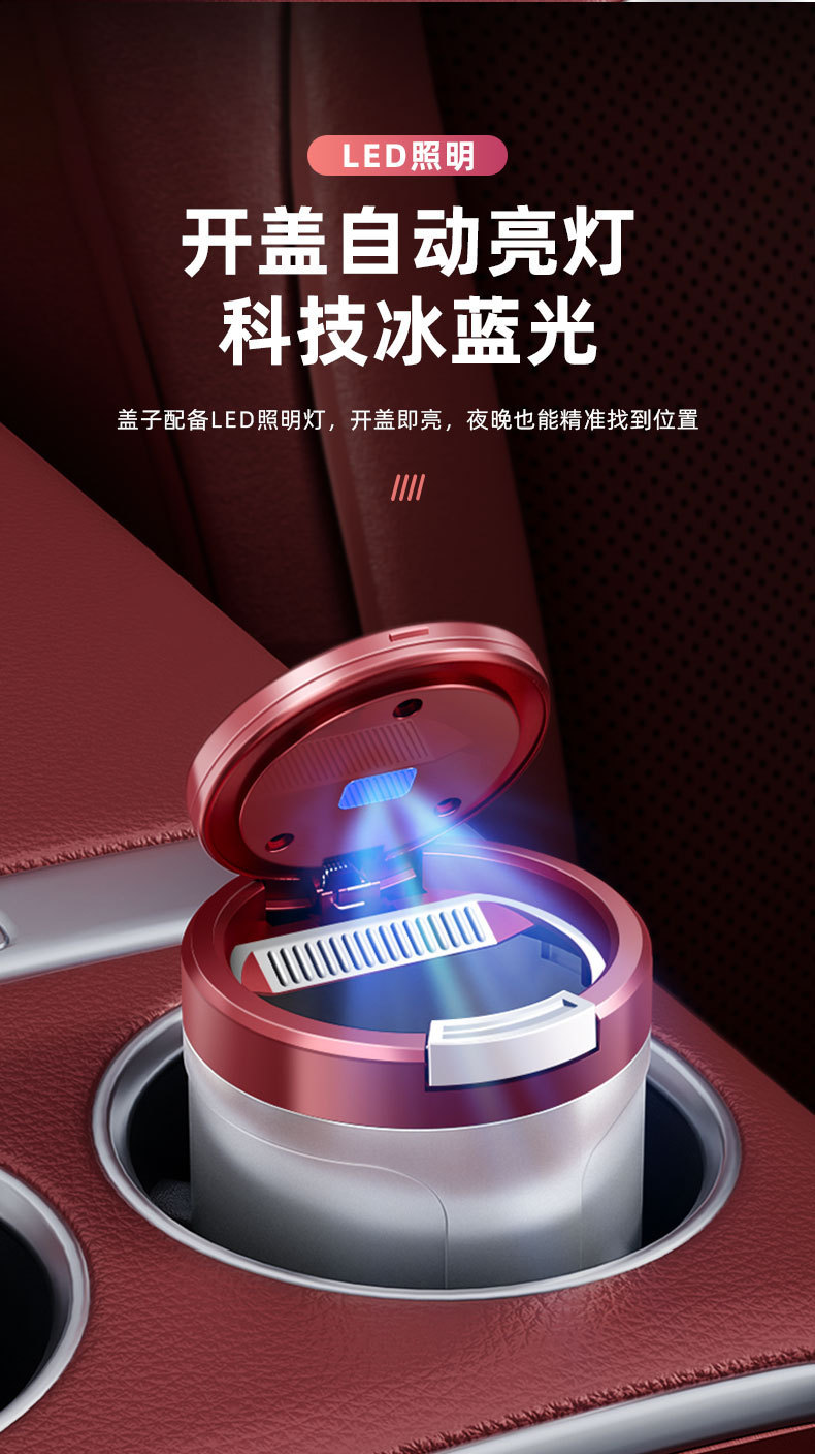 Suitable for Leapmotor Car Ashtray C10 One-Touch Opening C11 Creative C16 New Model C01/T03 Car Ashtray