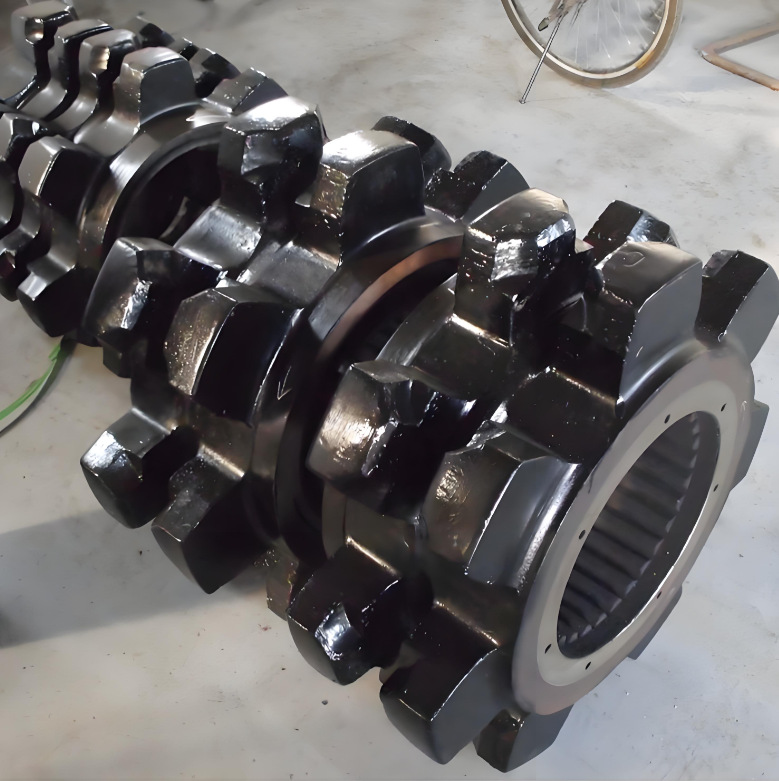 Conjunto del eje de la rueda dentada en stock directo transportador raspador de tracción de cabeza conjunto de rueda dentada