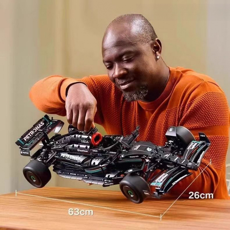 Cross-Border Building Blocks Mercedes-Benz Formula Racing Mechanical Set Compatible with Lego Construction Toys