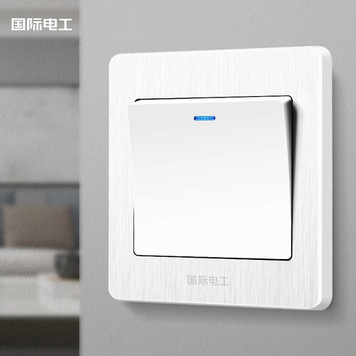International electrician switch socket panel wall 16A air conditioner porous 86 type white one open 5 five holes concealed home