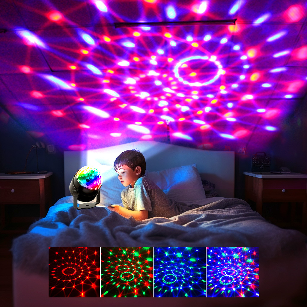 Fabricante genuino productos LED coche pequeño cristal BOLA MÁGICA coche DJ luz 5vdiscousb etapa lámpara hogar entretenimiento Luz