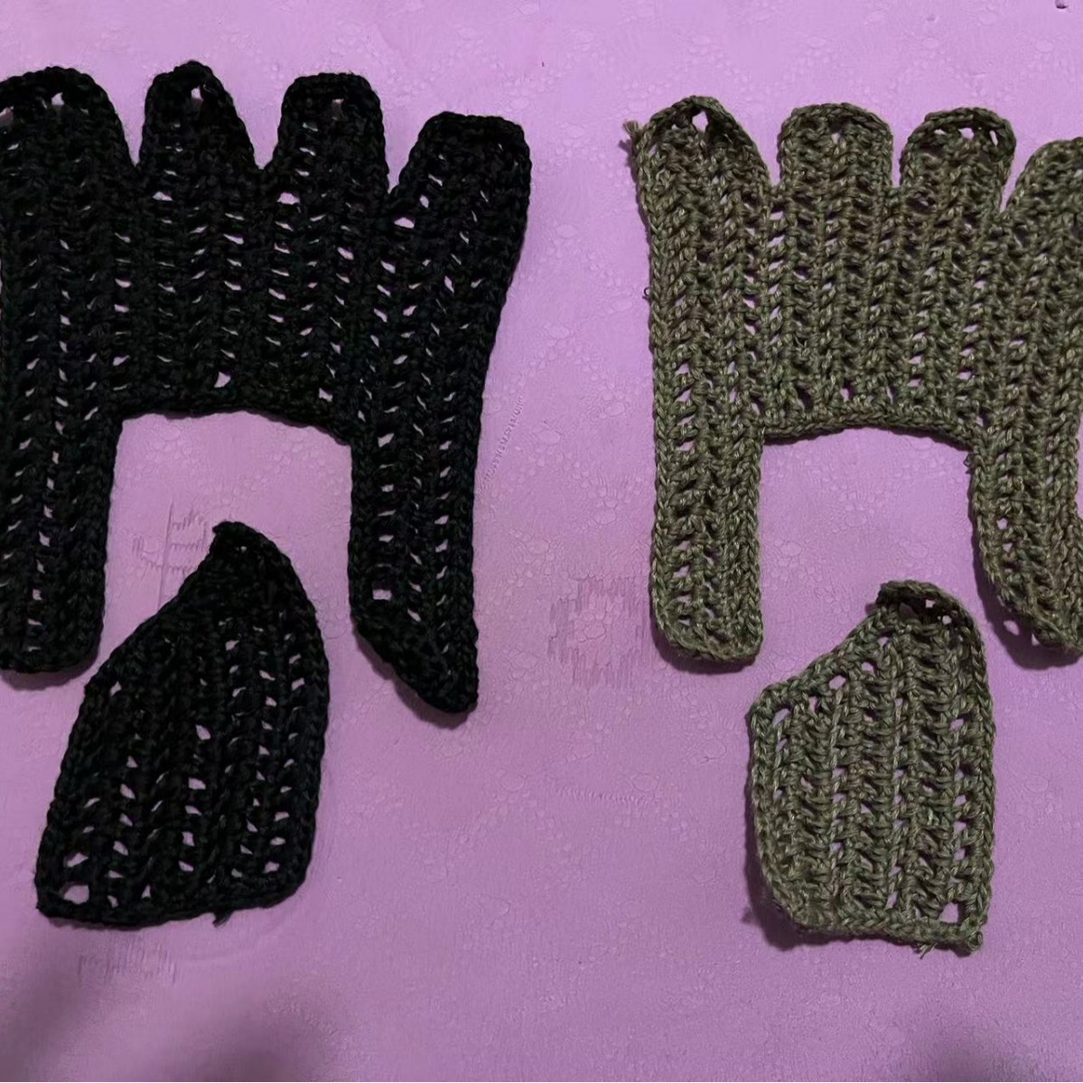 Woven breathable gloves handmade