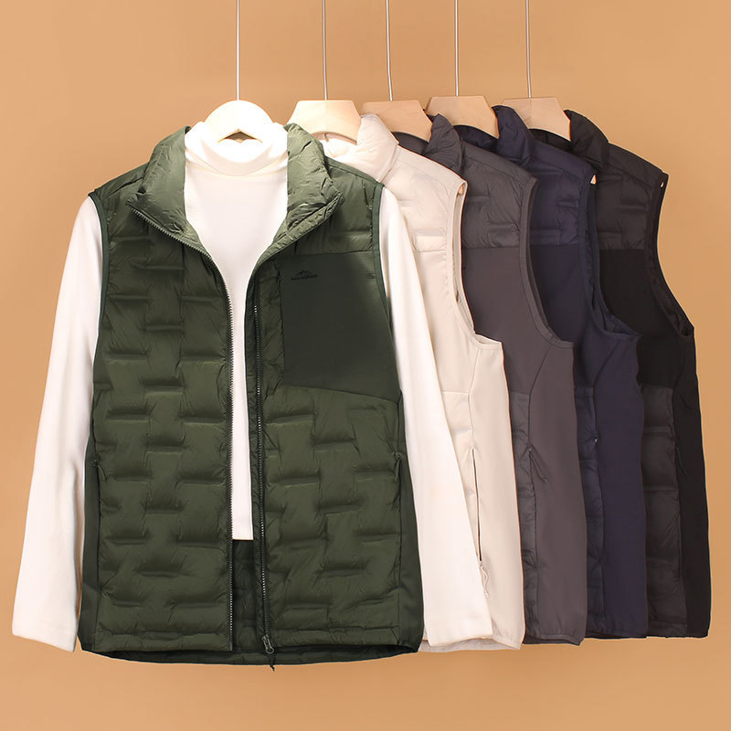 Travel sports vest with down