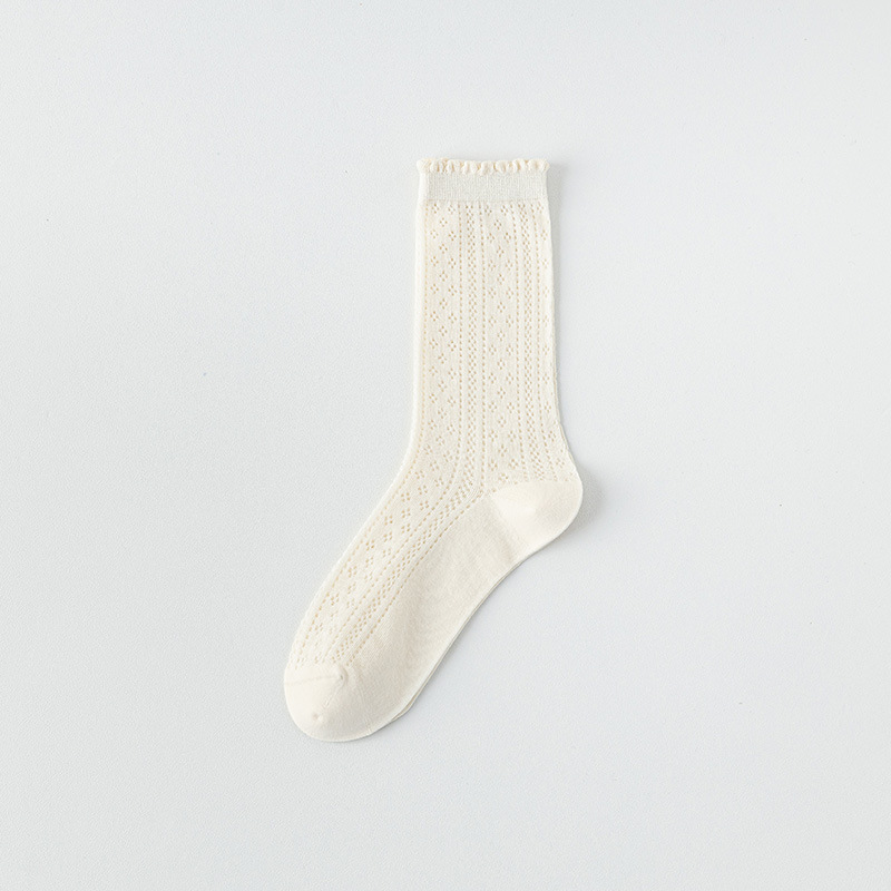 Calcetines de Tubo Medio de Malla para Mujer de Algodón, Transpirable para Verano image 9
