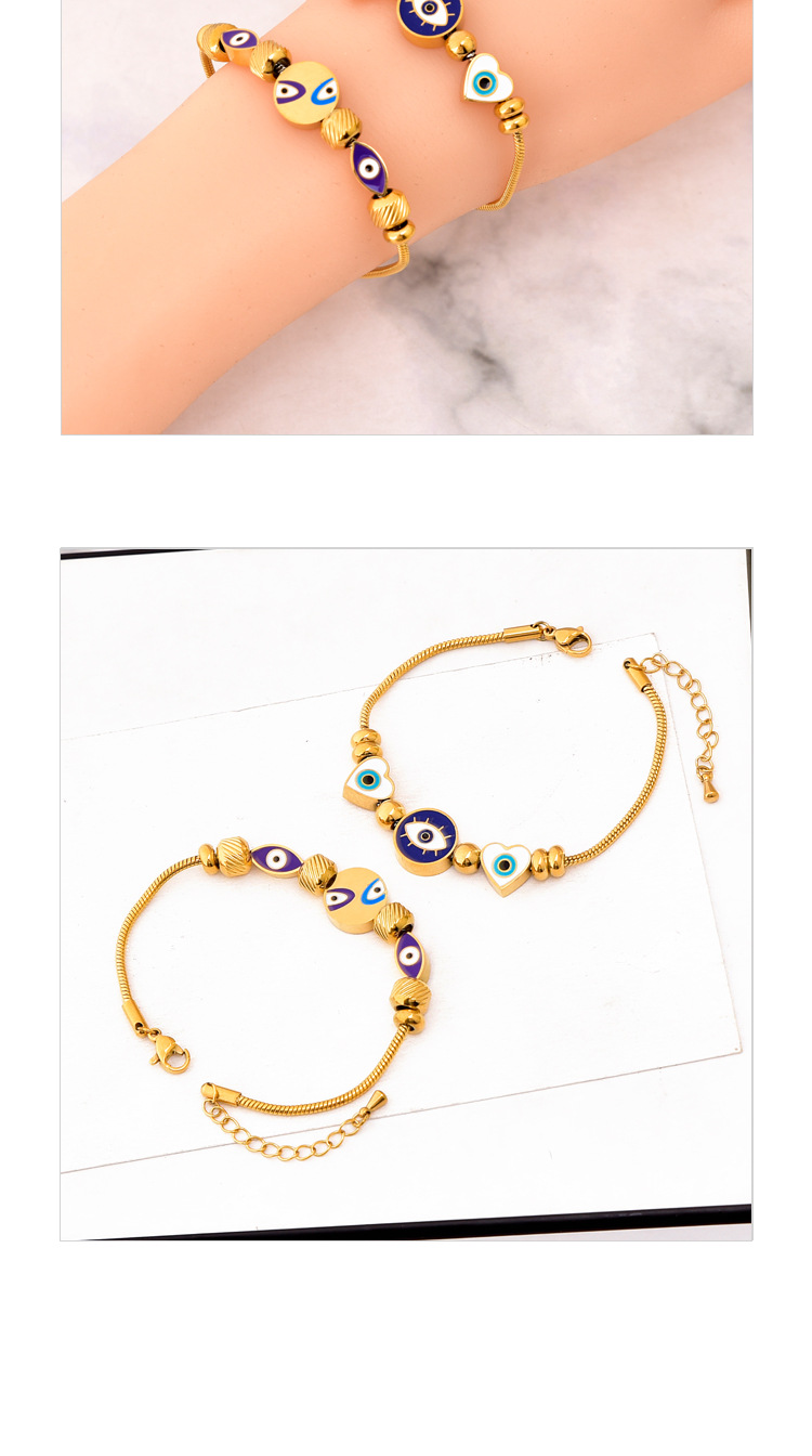1 Piece Quantity Shopping Occasion 304 Stainless Steel Material PVD Coated Real Gold Plated 18K Gold Heart Shape Flower 304 Stainless Steel Waterproof Non Tarnish 304 Stainless Steel Bracelets