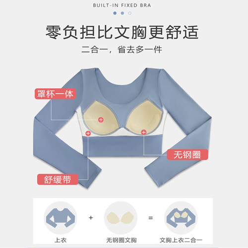 New color-blocked long yoga suit, quick-drying, traceless nude fitness suit, seamless slimming and breathable sports suit for women