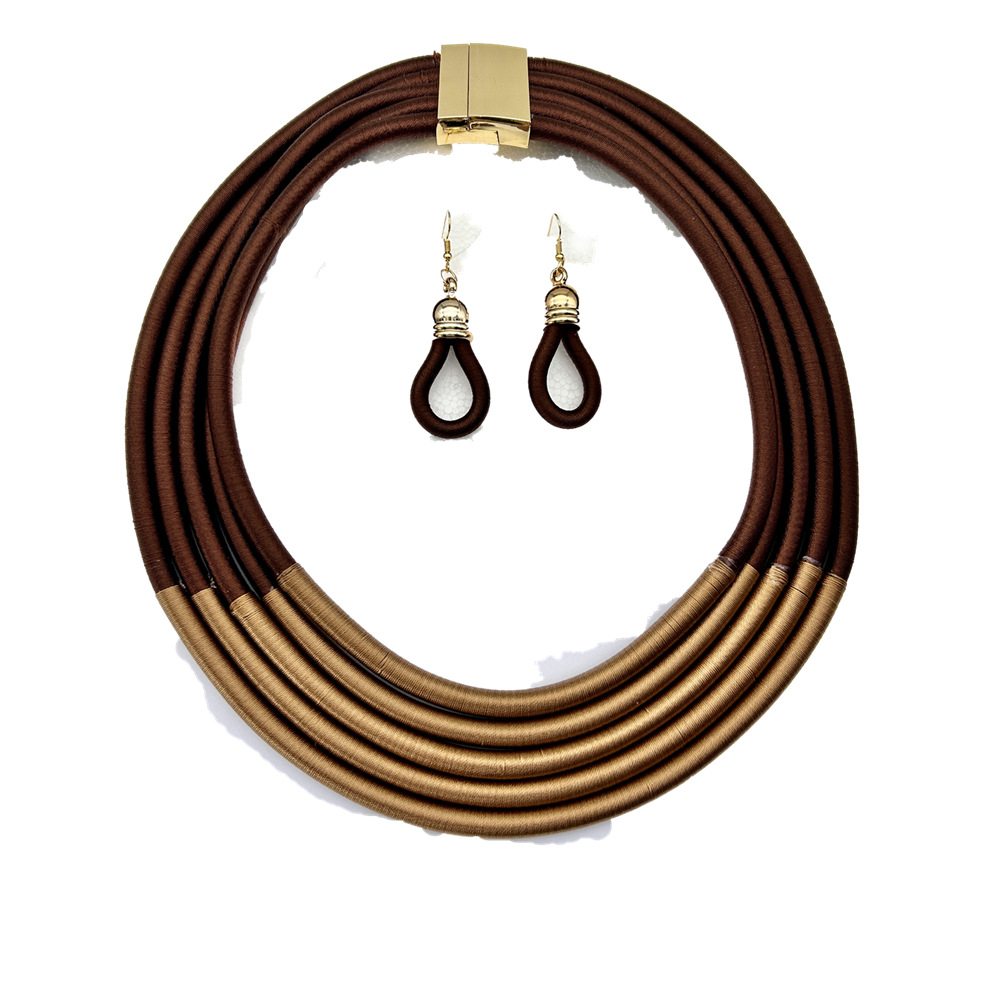 238g Weight Jewelry Set Classification Earrings + Necklace Quantity Holiday, Daily Occasion Mixed materials Material Color Block Pattern Women's Gender Epoxy Design Casual, Ethnic Style Style Casual Ethnic Style Color Block Mixed Materials Epoxy Women's Jewelry Set 13