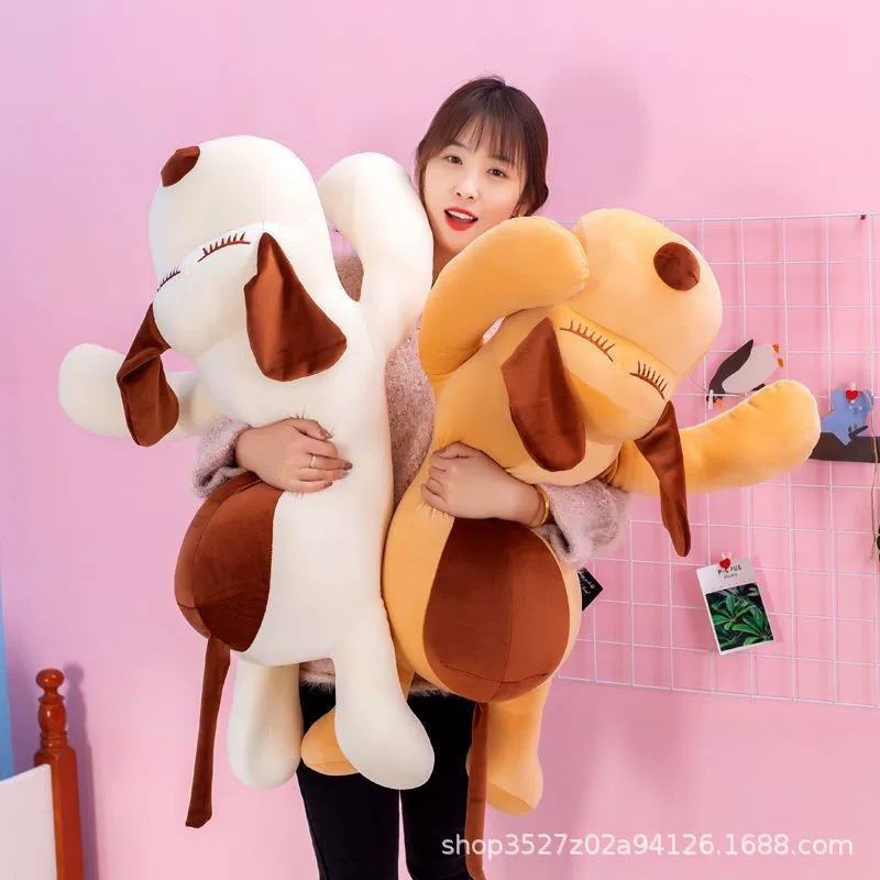 Креативное программное обеспечение Лежащая собака плюшевая игрушка длинная спящая подушка детская кукла на день рождения для девочек подарки оптом