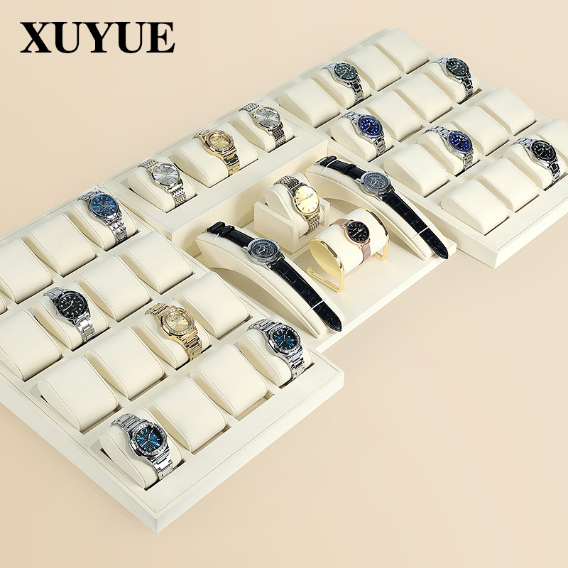 Xuyue Watch Display Prop High-Grade Super Fiber Strap Watch Display Live Stream Prop Counter Watch Display Tray
