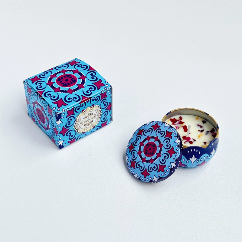 ¿Cara de soja transfronteriza con cera seca de flores? Regalos de cumpleaños de boda flores de flores de vela aromática