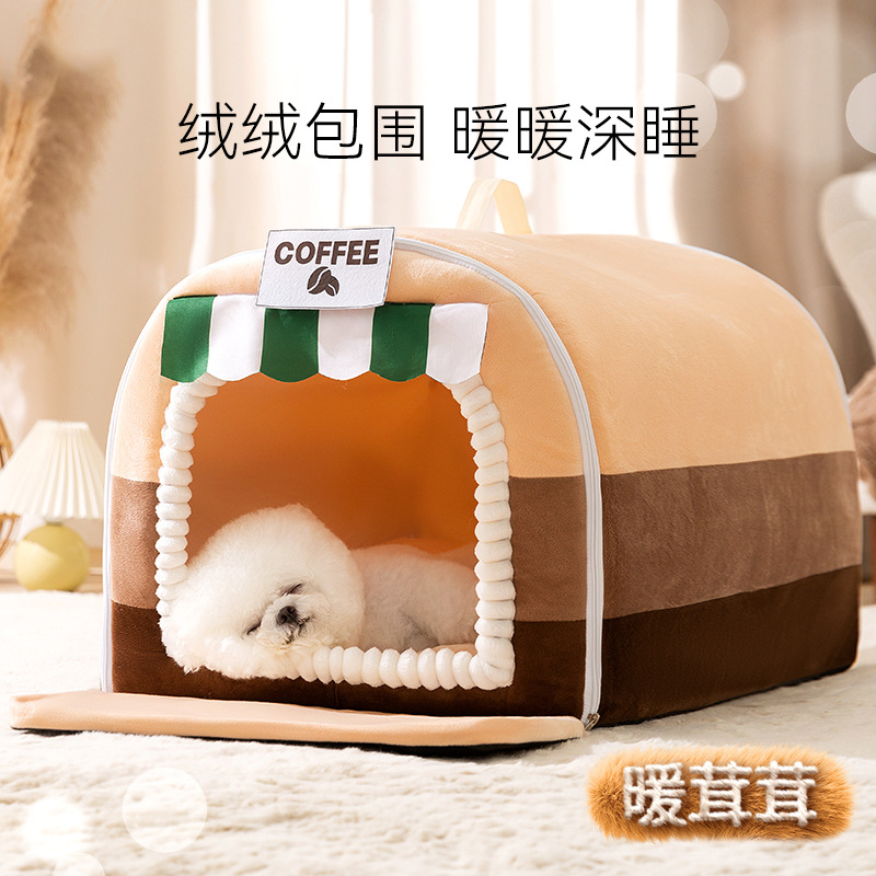 Tienda minorista pintada curva casa nido perros grandes mascotas perros nido dorado labrador otoño invierno perros cama cama