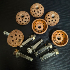 Cross-border tire repair tool set low-speed bowl-type grinding head tire repair pressure wheel roller various grinding head plastic roller