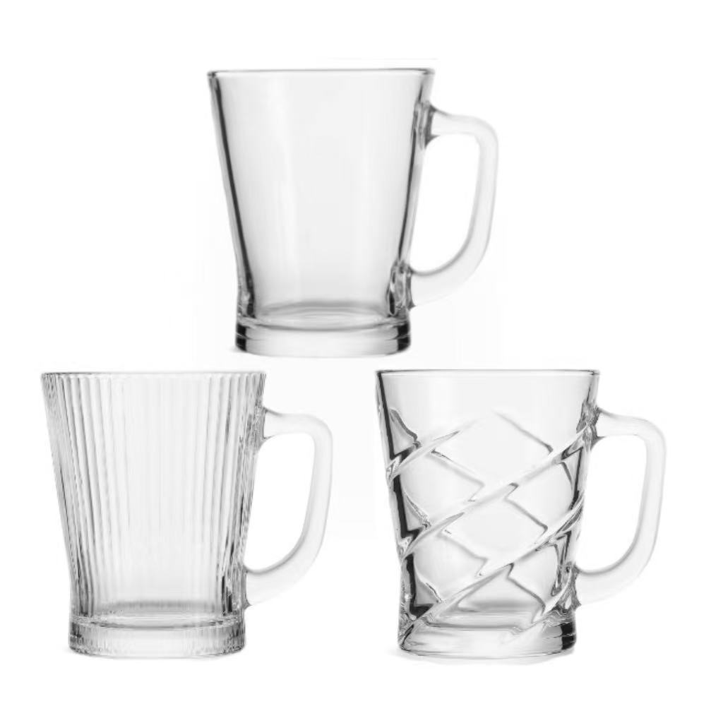 Taza de cerveza creativa taza de cerveza taza de leche taza de jugo taza de vidrio casera taza de agua con mango comercial logotipo al por mayor