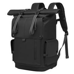 新しいロールトップバックパックメンズ大容量ビジネストラベルバッグロールトップバックパックアウトドアレジャー登山バッグクロスボーダー
