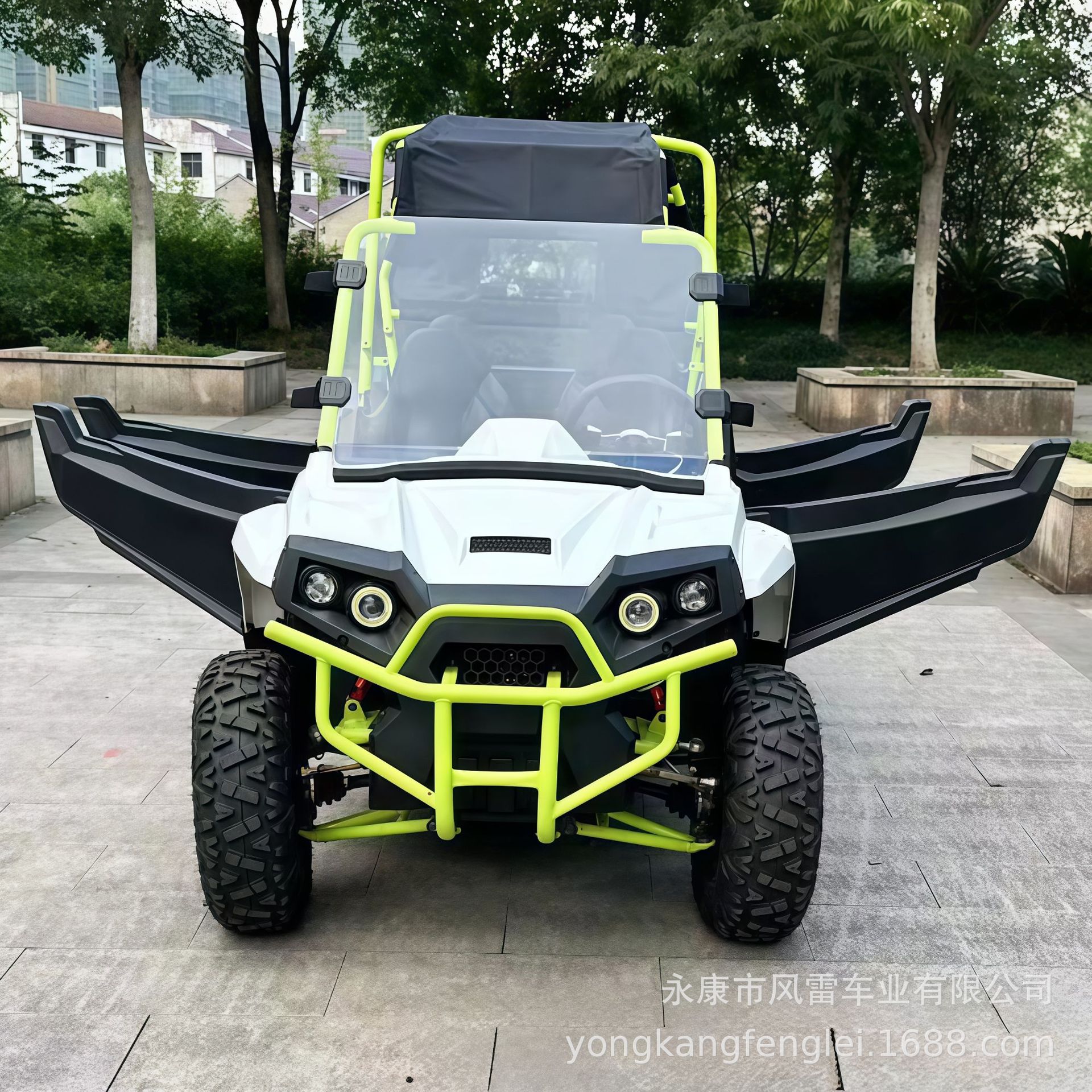 UTV Todo Terreno 4x4 de 4 Asientos en Tubo de Acero con Transmisión por Eje
