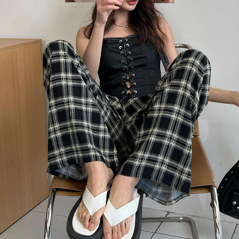 Pantalones anchos de algodón y seda para mujer, pantalones casuales de rayón, suaves y cómodos con efecto drapeado, pantalones de dormir para mujer.