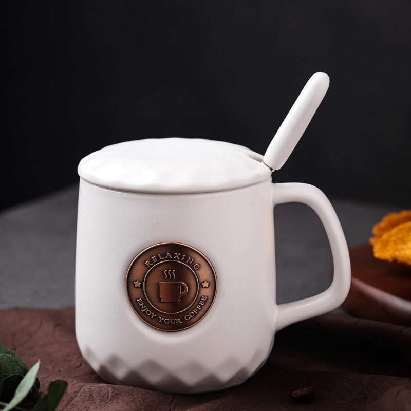 Taza de cerámica Juego de regalo de empresa Cuaderno Firma de libro Taza de bolígrafo Taza de café Regalo de mano con LOGOTIPO