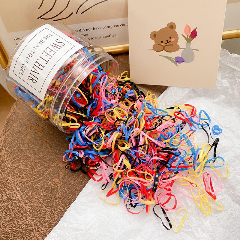 Canned disposable rubber bands