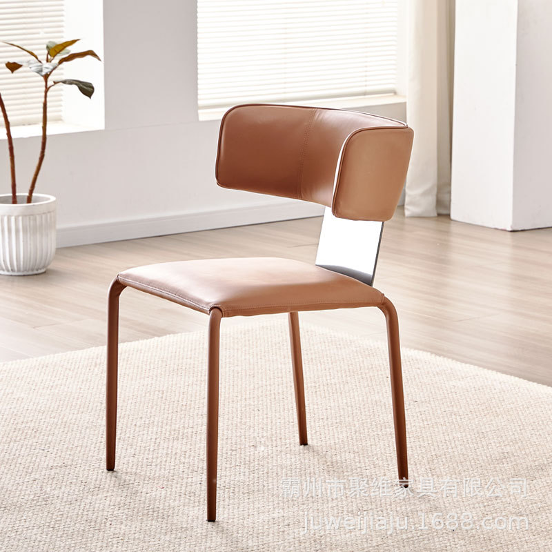 Sillas de comedor de diseño de alta gama italianas, sillas de comedor de restaurante de cafeteria, sillas de comedor domésticas, sillas de comedor de estilo minimalista y moderno