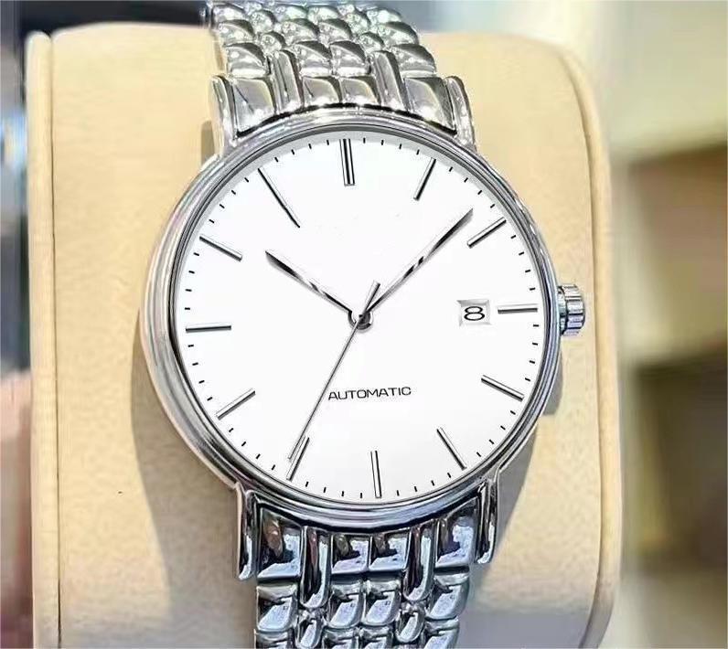 Men's Automatic Mechanical Watch With Steel Bracelet And Calendar_voghion.com