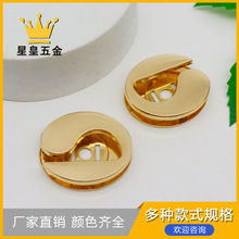 女包翻盖包包五金浅金色磁吸锁扣手袋磁钮锁箱包扣具圆形磁扣锁